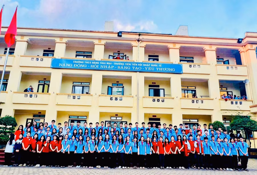 Trường THCS Đặng Thai Mai (phường Trường Vinh, Nghệ An) có số lượng dự thi học sinh giỏi lớp 9 đông nhất tỉnh. Ảnh: NTCC