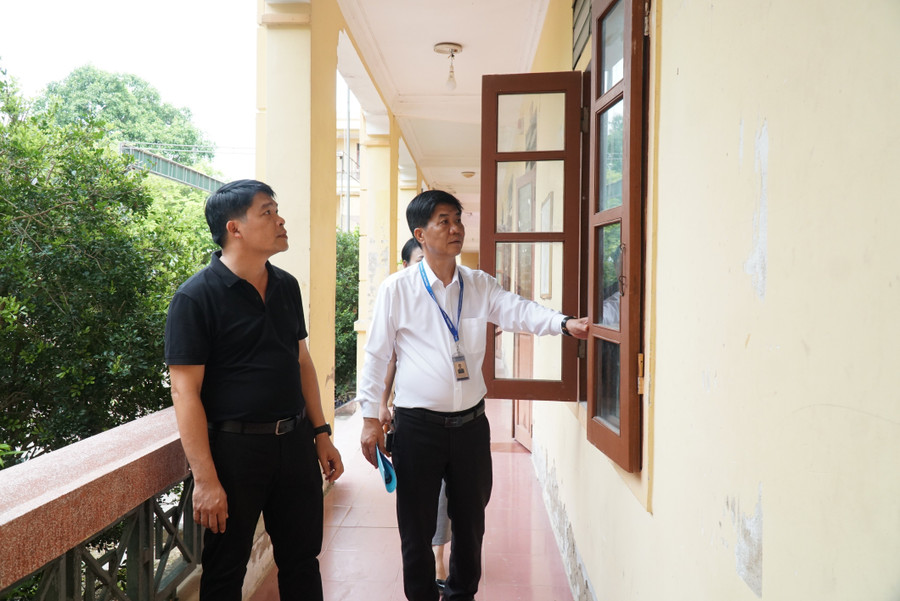 Ngoài 21 phòng thi chính thức, Trường THPT Thanh Chương 1 chuẩn bị 2 phòng dự phòng và 1 phòng chờ cho thí sinh. Ảnh: Hồ Lài nghe-an-san-sang-thi-tot-nghiep-2025-6.jpg