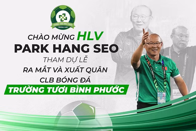 HLV Park Hang Seo tham dự dự lễ xuất quân ở CLB Trường Tươi Bình Phước.