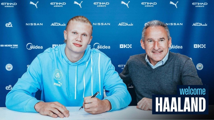 Erling Haaland gia nhập Man City với bản hợp đồng có thời hạn 5 năm.