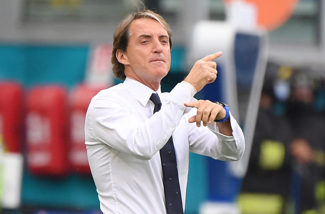 HLV Roberto Mancini hài lòng với màn trình diễn của các học trò.