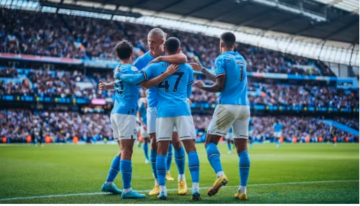 Man City thắng đậm Southampton đánh chiếm ngôi đầu bảng.