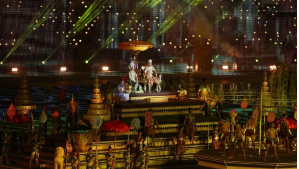 Mô phỏng vương triều Angkor và những chiến binh.