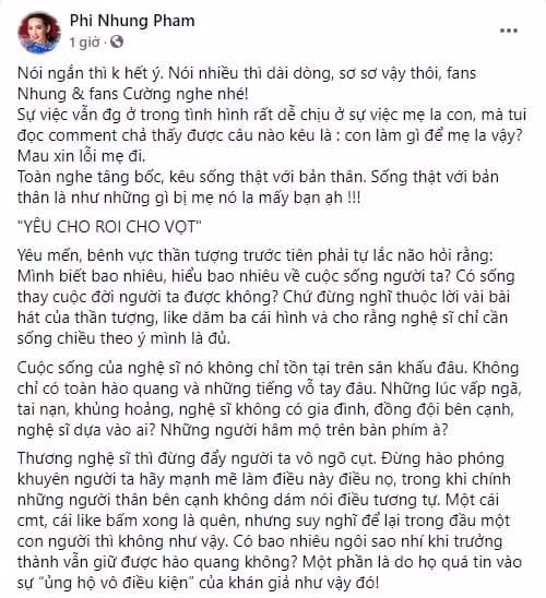 Phi Nhung, Hồ Văn Cường, sao Việt, nam ca sĩ,