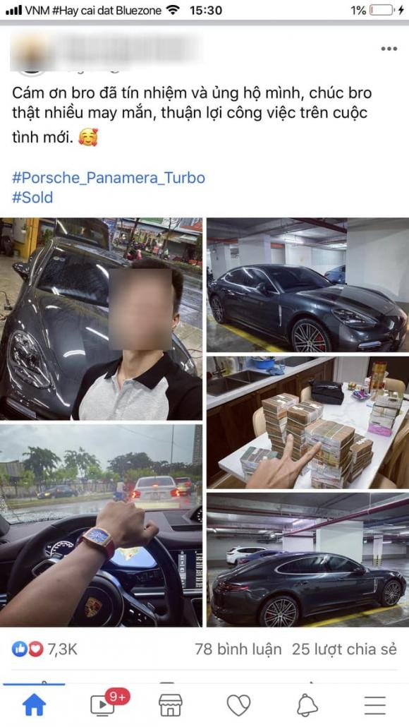 Trên Facebook của N.C.K, chàng trai được biết đến trong giới chơi xe nhờ sở hữu bộ sưu tập siêu xe tiền tỷ đã chia sẻ về vụ mua bán chiếc Porsche Panamera Turbo một ngày trước khi xế yêu gặp nạn. Trên Facebook của N.C.K, chàng trai được biết đến trong giới chơi xe nhờ sở hữu bộ sưu tập siêu xe tiền tỷ đã chia sẻ về vụ mua bán chiếc Porsche Panamera Turbo một ngày trước khi xế yêu gặp nạn.