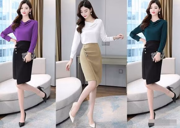 áo sơ mi mặc với váy gì, áo sơ mi, mẹo mặc đẹp, thời trang công sở