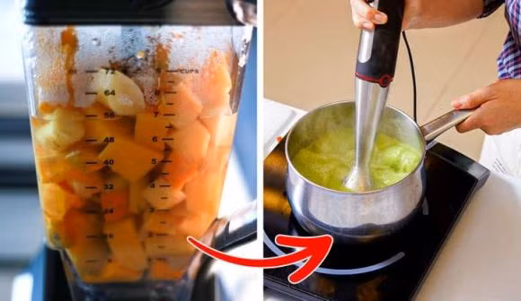 Trộn các sản phẩm nóng trong máy xay: Chất lỏng hoặc thực phẩm nóng trong cốc xay sinh tố có nắp đậy kín có thể gây nguy hiểm. Chất lỏng có thể nở ra và hơi ấm của các sản phẩm sẽ tạo ra hơi nước, dẫn đến nhiều áp suất bên trong cốc. Tại một thời điểm, mọi thứ có thể phát nổ khắp nhà bếp của bạn, gây hư hỏng không chỉ cho chính bếp mà còn khiến bạn bị bỏng.