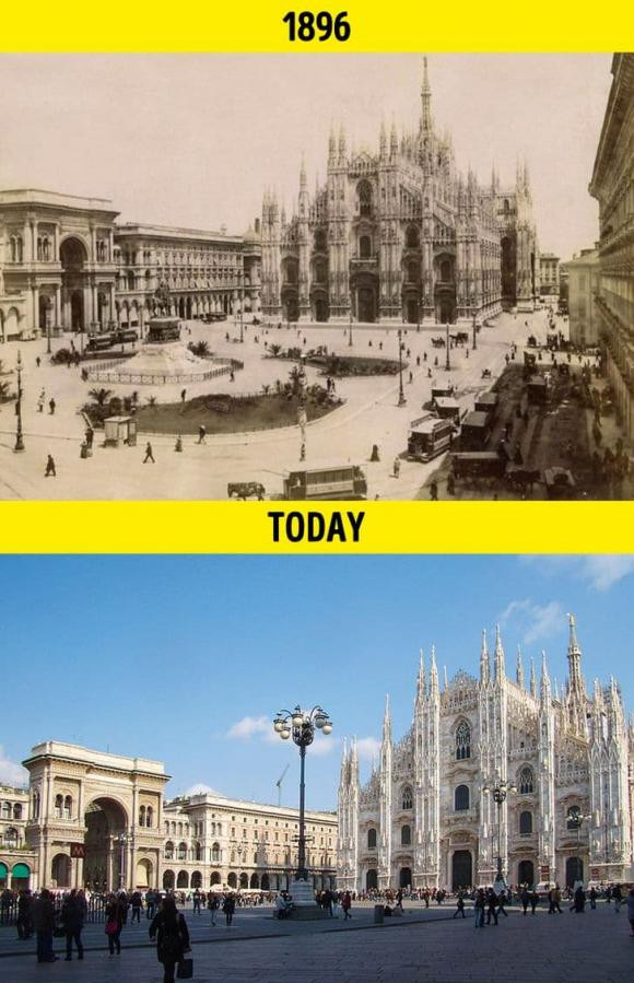 Quảng trường Del Duomo, Milan, Ý.