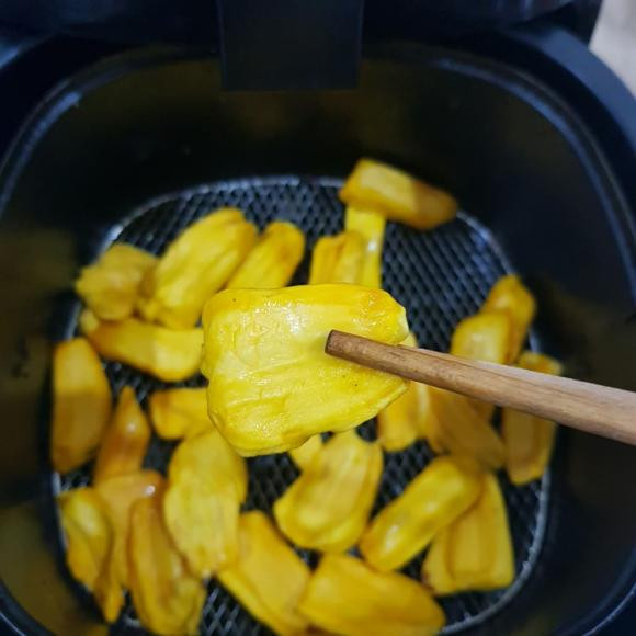 mít sấy, cách làm mít sấy bằng nồi chiên không dầu, món ngon 