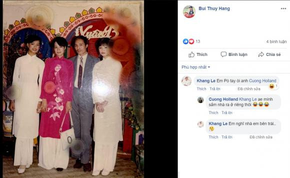 Nhạc sĩ Minh Khang và chồng Thúy Hằng bàn luận về bức ảnh. Nhạc sĩ Minh Khang và chồng Thúy Hằng bàn luận về bức ảnh.