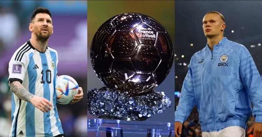 Lionel Messi và Erling Haaland ứng viên sáng giá nhất cho danh hiệu Quả bóng vàng.