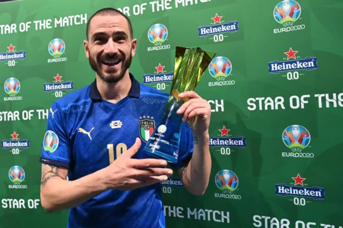 Trung vệ Bonucci vô địch Euro 2020 xứng đáng cùng tuyển Ý