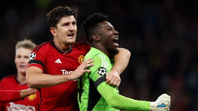 Andre Onana ca ngợi bản lĩnh của Harry Maguire.