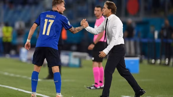 Dù thi đấu mờ nhạt ở Tứ kết, Immobile vẫn được HLV Mancini tin tưởng. 