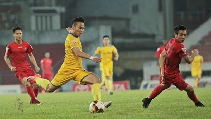 An ninh được thắt chặt ở trận SLNA - Hải Phòng ở vòng 9 V.League.