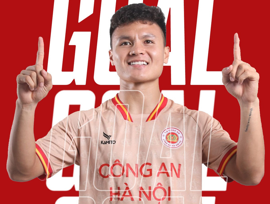 Quang Hải cùng Công an Hà Nội vô địch V.League 2023.