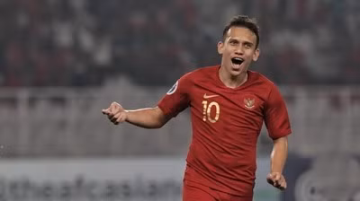 Egy Maulana tỏ ra hết sức quyết tâm ở Asian Cup 2023.