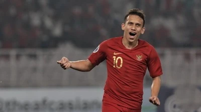 Egy Maulana tỏ ra hết sức quyết tâm ở Asian Cup 2023.