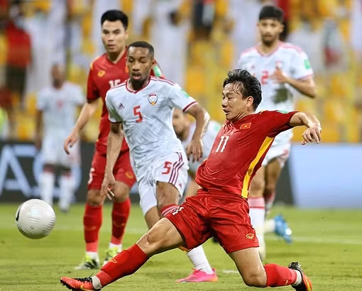 Minh Vương ghi dấu ấn ở trận đấu với UAE.
