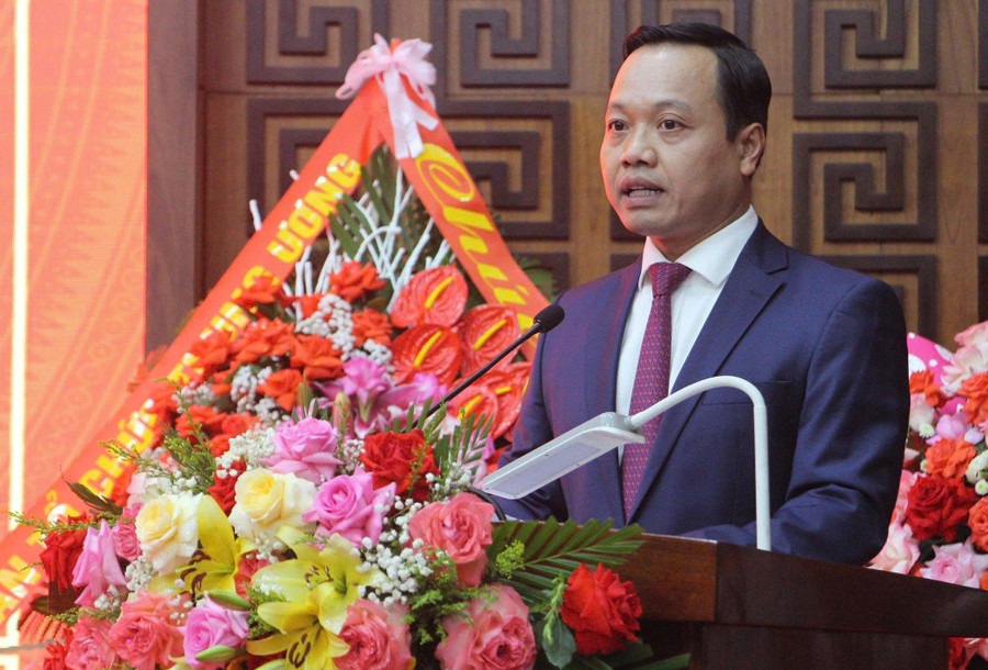 Ông Trần Tiến Dũng phát biểu tại buổi lễ. gen-h-z6761337530563-22b5ab9c0ab0fc4847459a5250306680.jpg