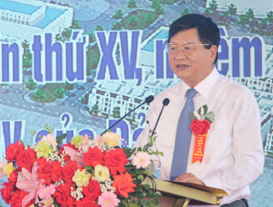 Ông Lê Thành Đô phát biểu tại buổi lễ. khoi-cong-3.jpg