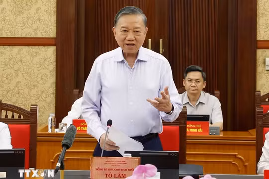 Tổng Bí thư, Chủ tịch nước chủ trì phiên họp Ban Chỉ đạo Trung ương về phát triển khoa học, công nghệ, đổi mới sáng tạo và chuyển đổi số. (Ảnh: Thống Nhất/TTXVN)