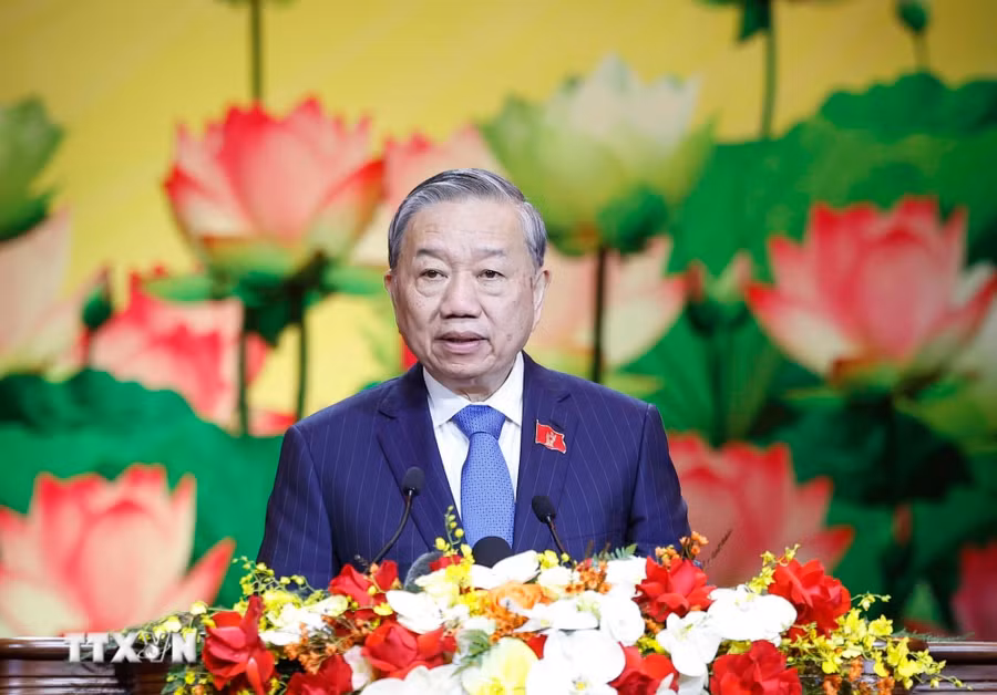 Tổng Bí thư Tô Lâm phát biểu. Ảnh: Thống Nhất/TTXVN