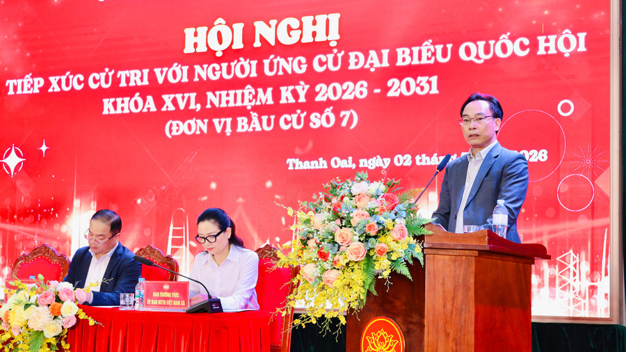 Quyền Bộ trưởng Hoàng Minh Sơn tiếp xúc cử tri, ứng cử ĐBQH khóa XVI