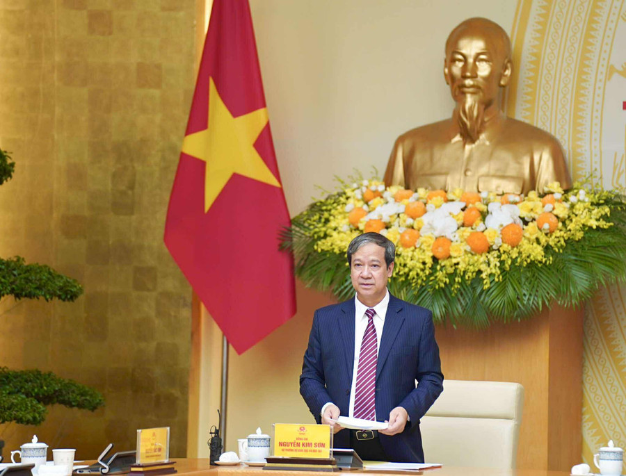 Bộ trưởng Nguyễn Kim Sơn phát biểu khai mạc Hội nghị. bt-22-8.jpg