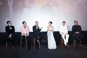 Nhạc sĩ Nguyễn Hải Phong chia sẻ về quá trình sáng tác ca khúc chủ đề tại buổi họp báo. Ảnh: BTC