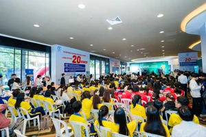 Diễn đàn Hướng nghiệp ngành Quảng cáo sáng tạo thu hút 1.500 sinh viên từ hơn 20 trường đại học, cao đẳng và hơn 30 doanh nghiệp tham dự. Ảnh: BTC