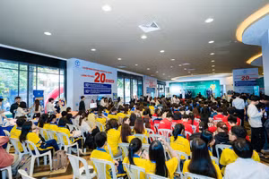 Diễn đàn Hướng nghiệp ngành Quảng cáo sáng tạo thu hút 1.500 sinh viên từ hơn 20 trường đại học, cao đẳng và hơn 30 doanh nghiệp tham dự. Ảnh: BTC