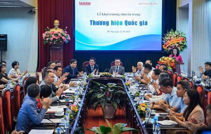 Quang cảnh Lễ khai trương chuyên trang Thương hiệu quốc gia. Ảnh: Thành Đạt.