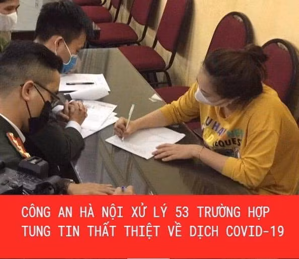 Hà Nội: 53 trường hợp tung tin sai sự thật về dịch Covid-19 bị xử lý