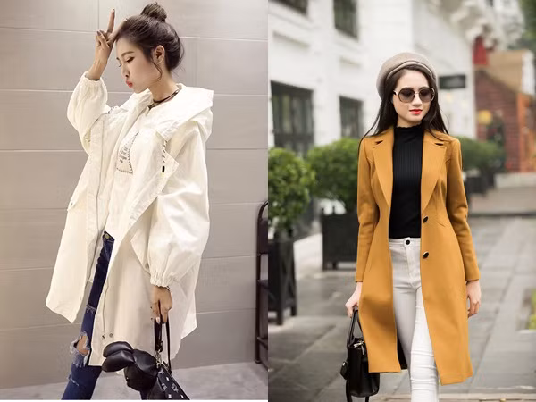 Những chiếc áo khoác dáng dài có màu sắc nhã nhặn, trung tính sẽ giúp phái đẹp nhìn sang trọng, trẻ trung và còn mảnh mai hơn rất nhiều