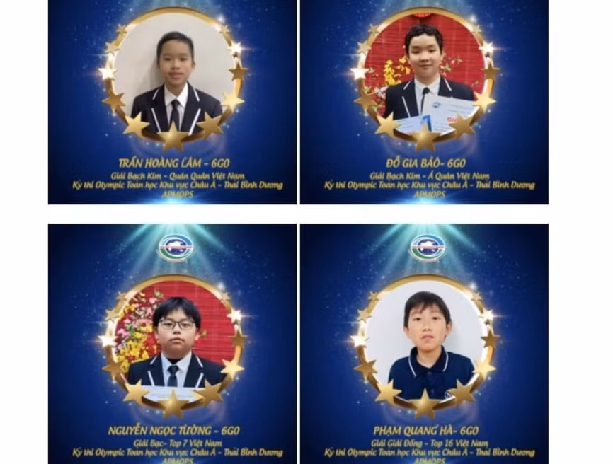 Học sinh trường Newton xuất sắc tại kỳ thi Olympic Toán Khu vực Châu Á - Thái Bình Dương. 