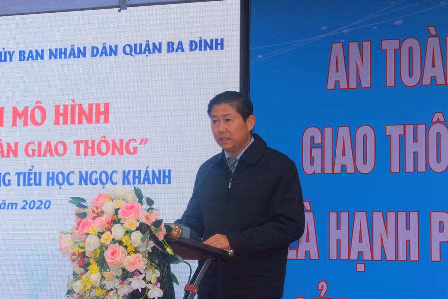 Ông Nguyễn Trung Dũng - Phó Chủ tịch UBND quận Ba Đình phát biểu.