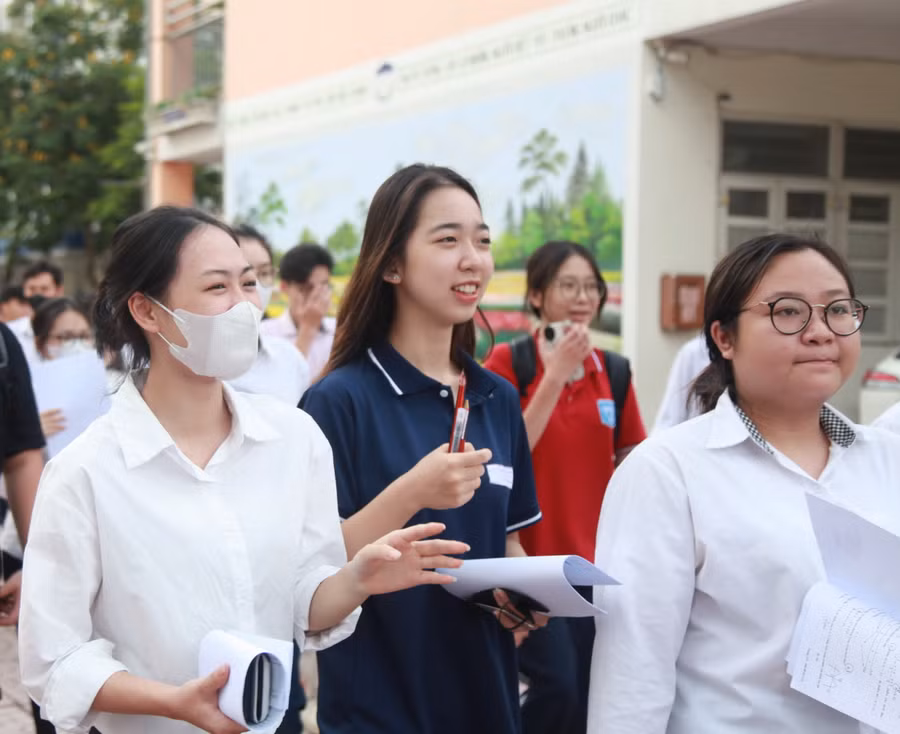 Thí sinh tự tin khi hoàn thành tốt bài thi môn Toán