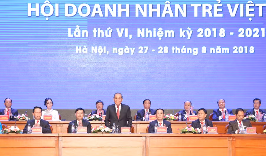Phó Thủ tướng Trương Hòa Bình phát biểu tại Đại hội. Ảnh: VGP
