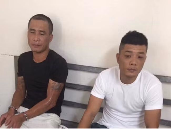 Các đối tượng tại cơ quan công an (Ảnh CA). Các đối tượng tại cơ quan công an (Ảnh CA).