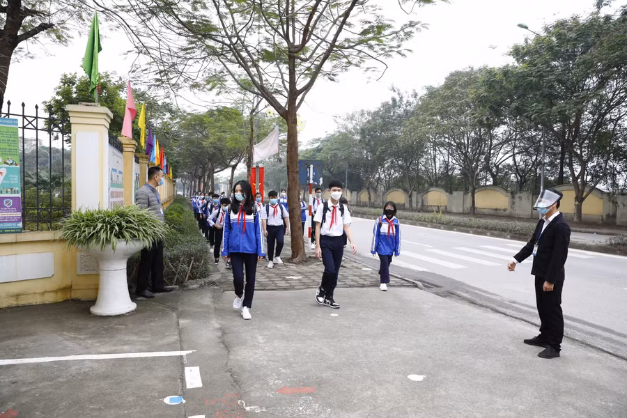Diễn tập tình huống tại Trường THCS Thanh Liệt