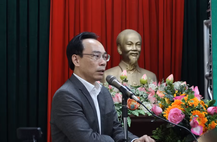 Thứ trưởng Hoàng Minh Sơn phát biểu tại lễ ký kết.