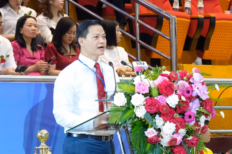Ông Vương Quốc Tuấn - Phó Chủ tịch Thường trực UBND tỉnh Bắc Ninh phát biểu tại Hội khỏe.