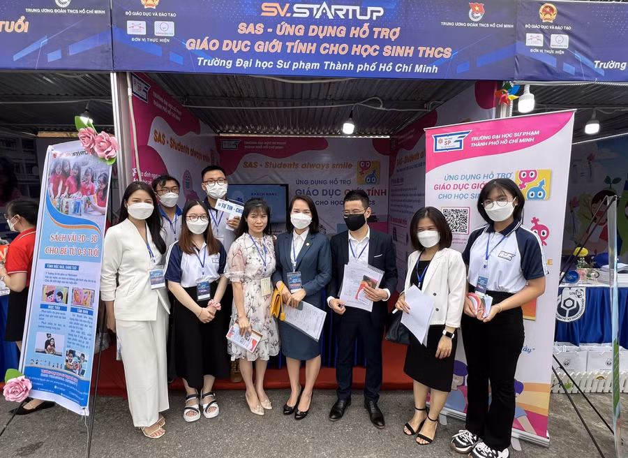 Gian hàng Dự án SAS của HCMUE tại Ngày hội khởi nghiệp quốc gia của học sinh, sinh viên lần thứ IV.