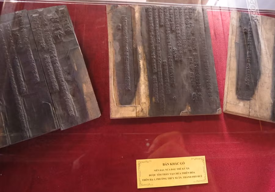 Những mộc bản quý được tìm thấy tại chùa Thiên Hòa (thôn Hạ 1, P.THủy Xuân, TP.Huế)