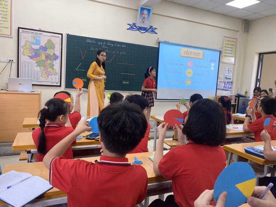 Dạy lồng ghép STEM trong tiết Toán của Trường Tiểu học Kim Đồng.