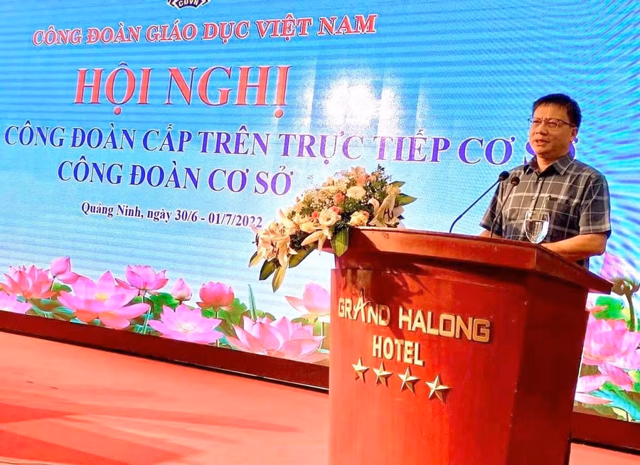 Chủ tịch Công đoàn GD Việt Nam - ông Nguyễn Ngọc Ân.