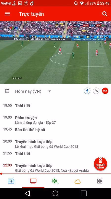 Người dùng hoàn toàn có thể xem trực tiếp miễn phí các trận đấu tại World trên TV, trên web hoặc thông qua ứng dụng với đầy đủ bản quyền mà không cần phải xem “lậu” các trận đấu này