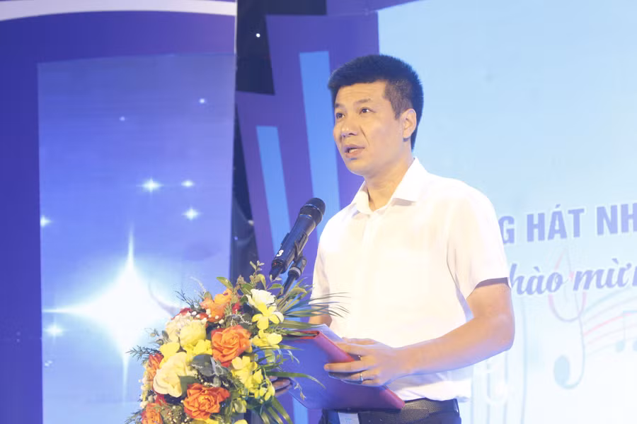 Ông Nguyễn Mạnh Cường - Phó Chủ tịch UBND thành phố Từ Sơn phát biểu tại Liên hoan.