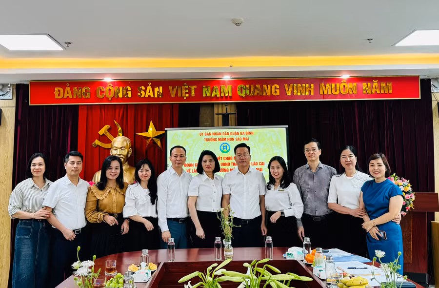 Phòng GD&ĐT Tp Lào Cai và Phòng GD&ĐT quận Ba Đình hợp tác nâng cao chất lượng giáo dục.